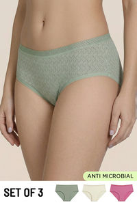 Zivame Regular Rise Full Coverage Hipster Panty  (Pack of 3) - Multicolor — thumbnail 1